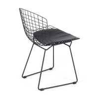 Replica Bertoia tuoli mustasta teräksestä - metallituolit - MuebleDesign