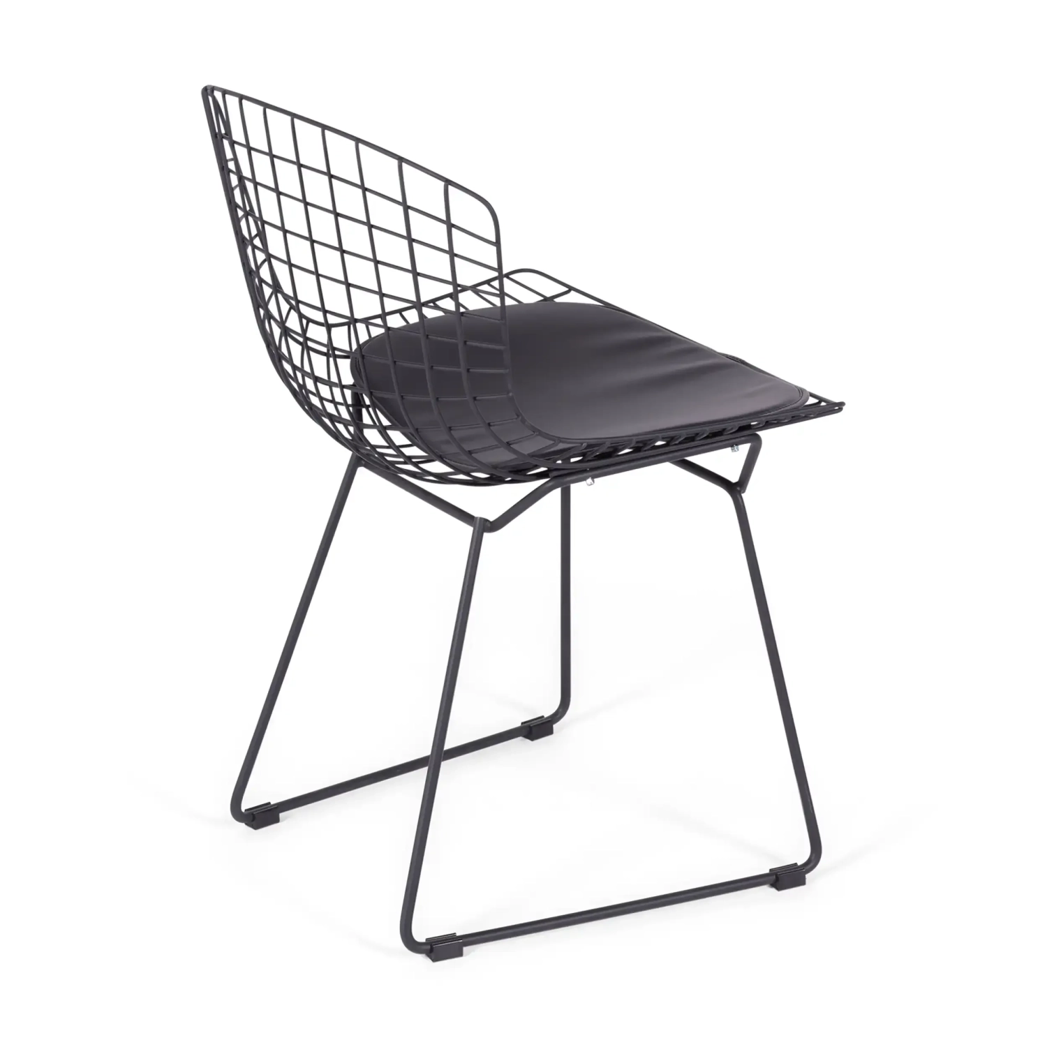 Replika krzesła Bertoia z czarnej stali - Metalowe krzesła - MuebleDesign