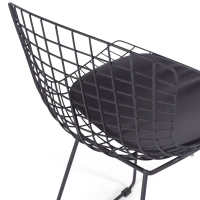 Replica Bertoia stoel in zwart staal - metalen stoelen - MuebleDesign