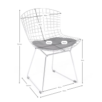 Réplica Silla Bertoia en Acero Negro - Sillas Metálicas - MuebleDesign