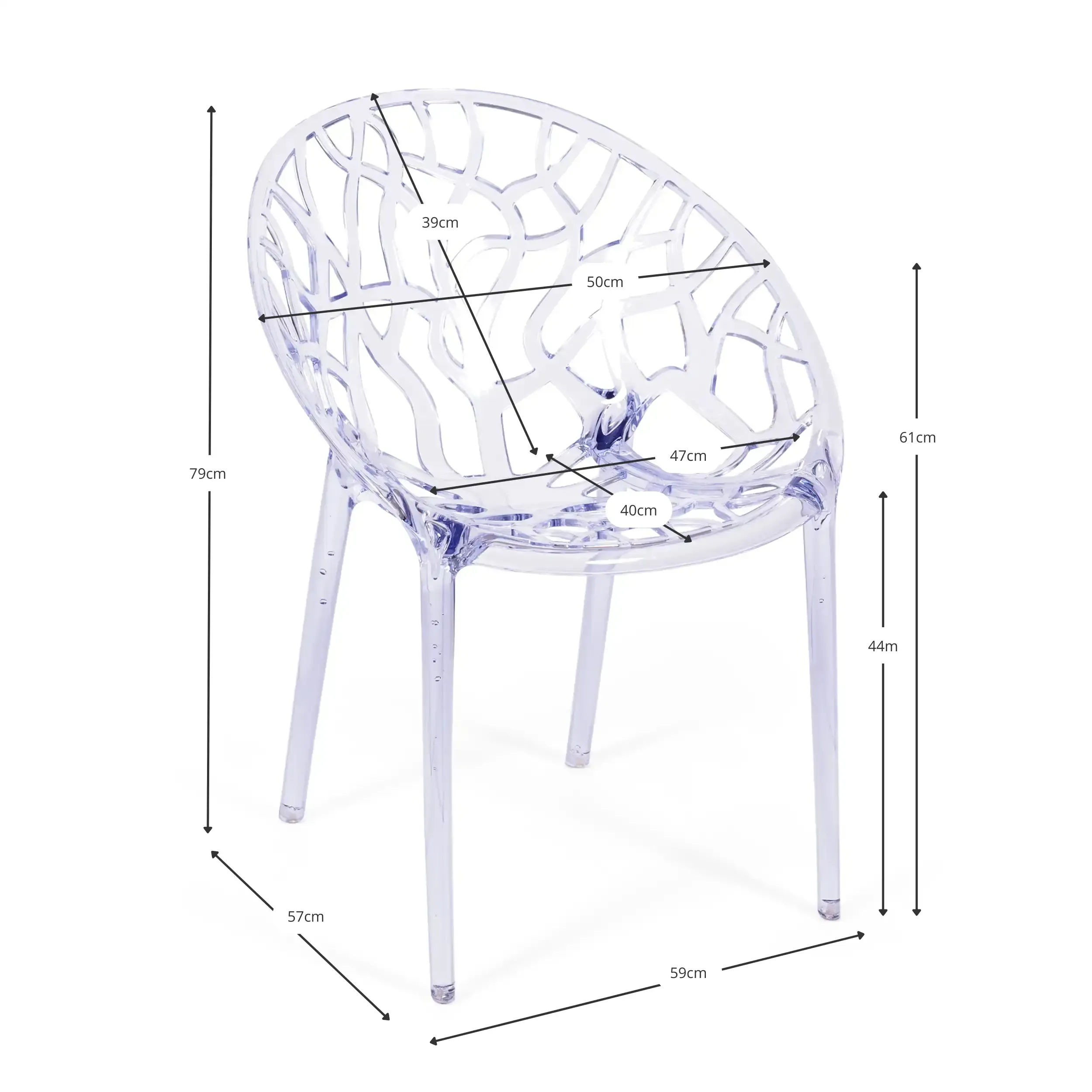 Sedia Chrystal Trasparente - Sedie da Giardino - Mobilie Design