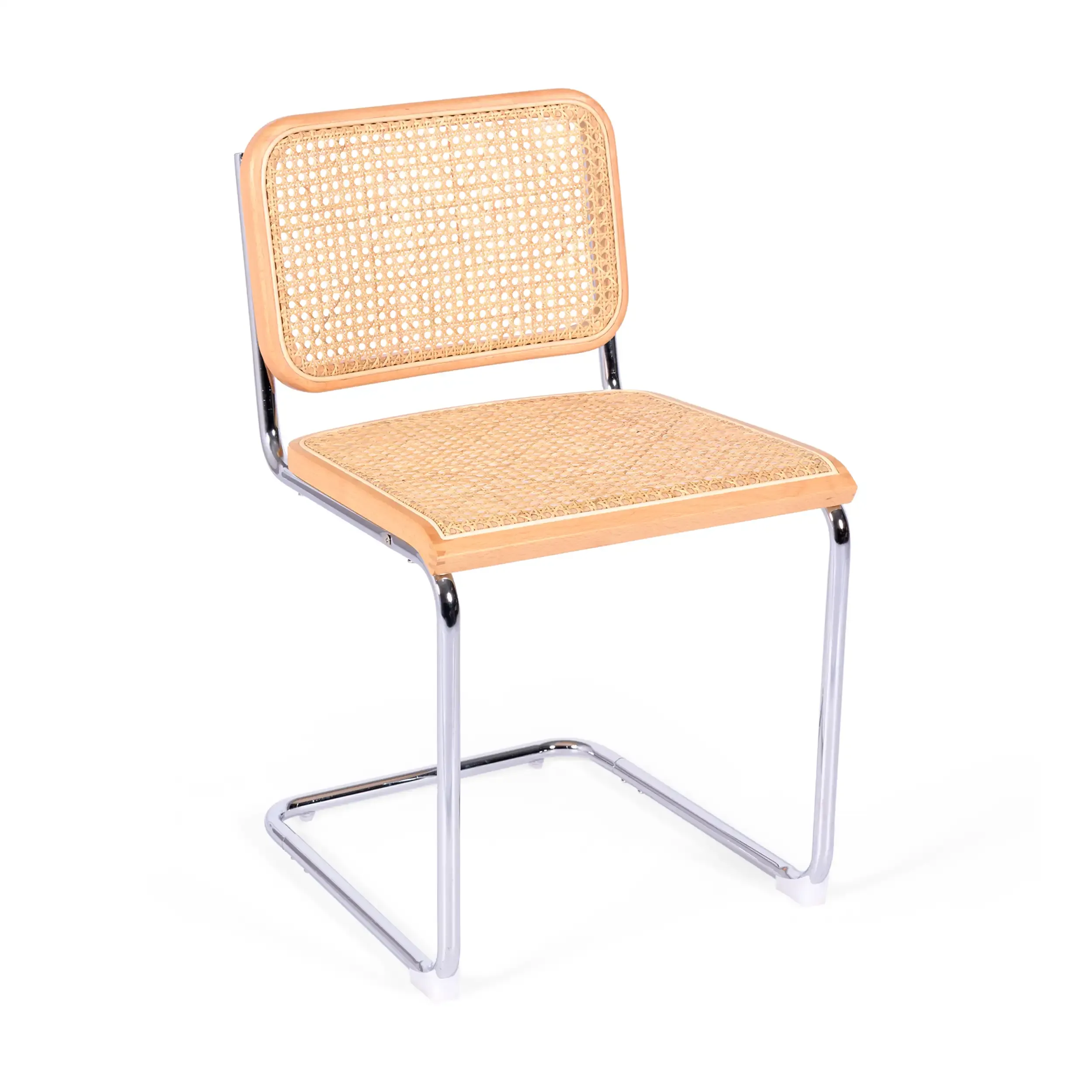 Replica della sedia in faggio Cesca di Marcel Breuer. Versione economica