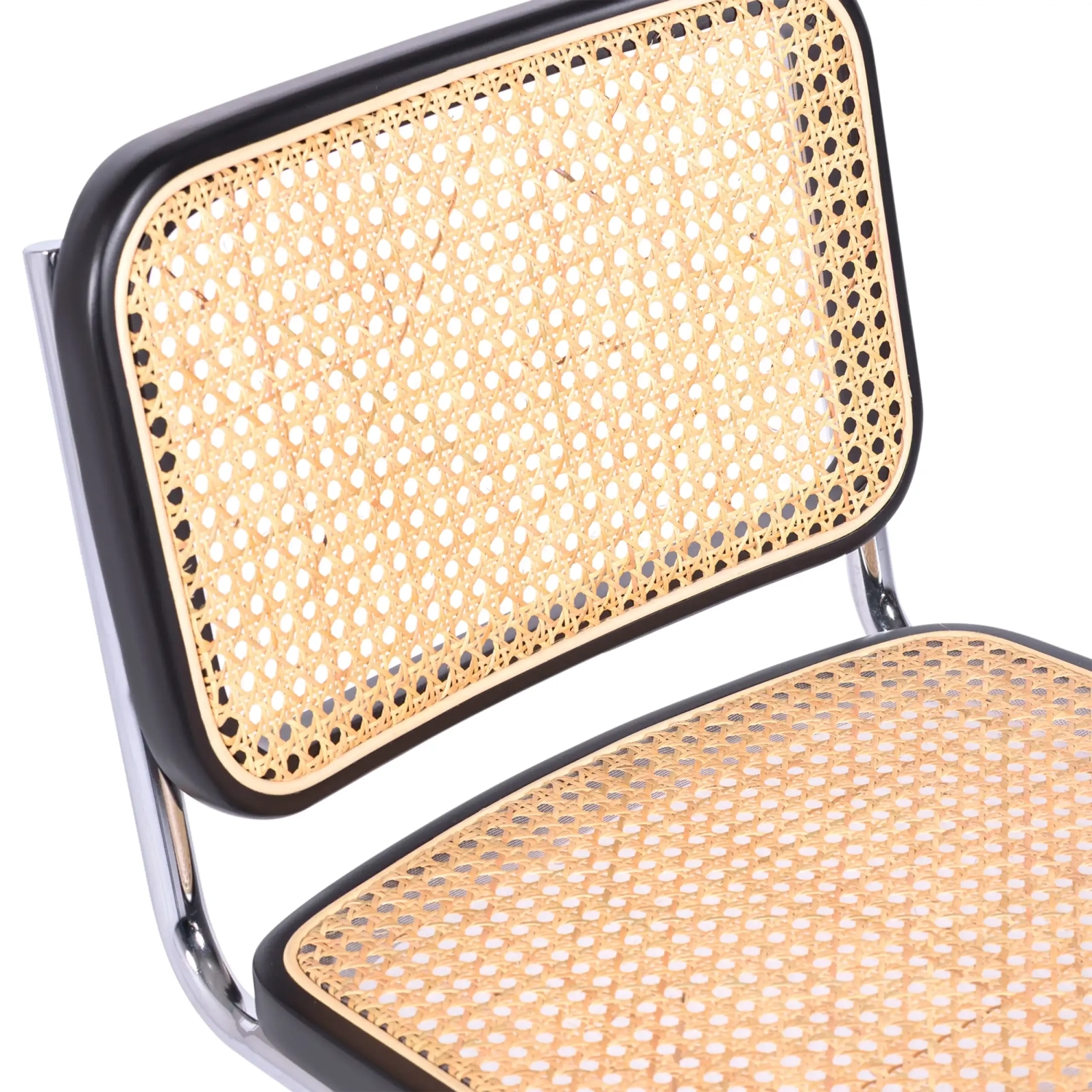 Silla Cesca económica en acero, haya y ratán 🪑  | Mueble Design