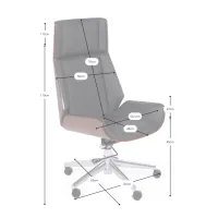 Sedia da ufficio Nordic Highback in noce - Sedie da ufficio - Mobilie Design
