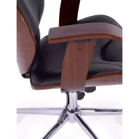 Chaise de bureau Cambridge en bois-Chaises en similicuir-Meubles concept