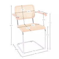 Sedia Cesca con braccioli - Sedie in rattan - Mobilie Design