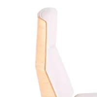 Sedia da ufficio Nordic Highback in acero ed ecopelle bianca - Mobilie Design