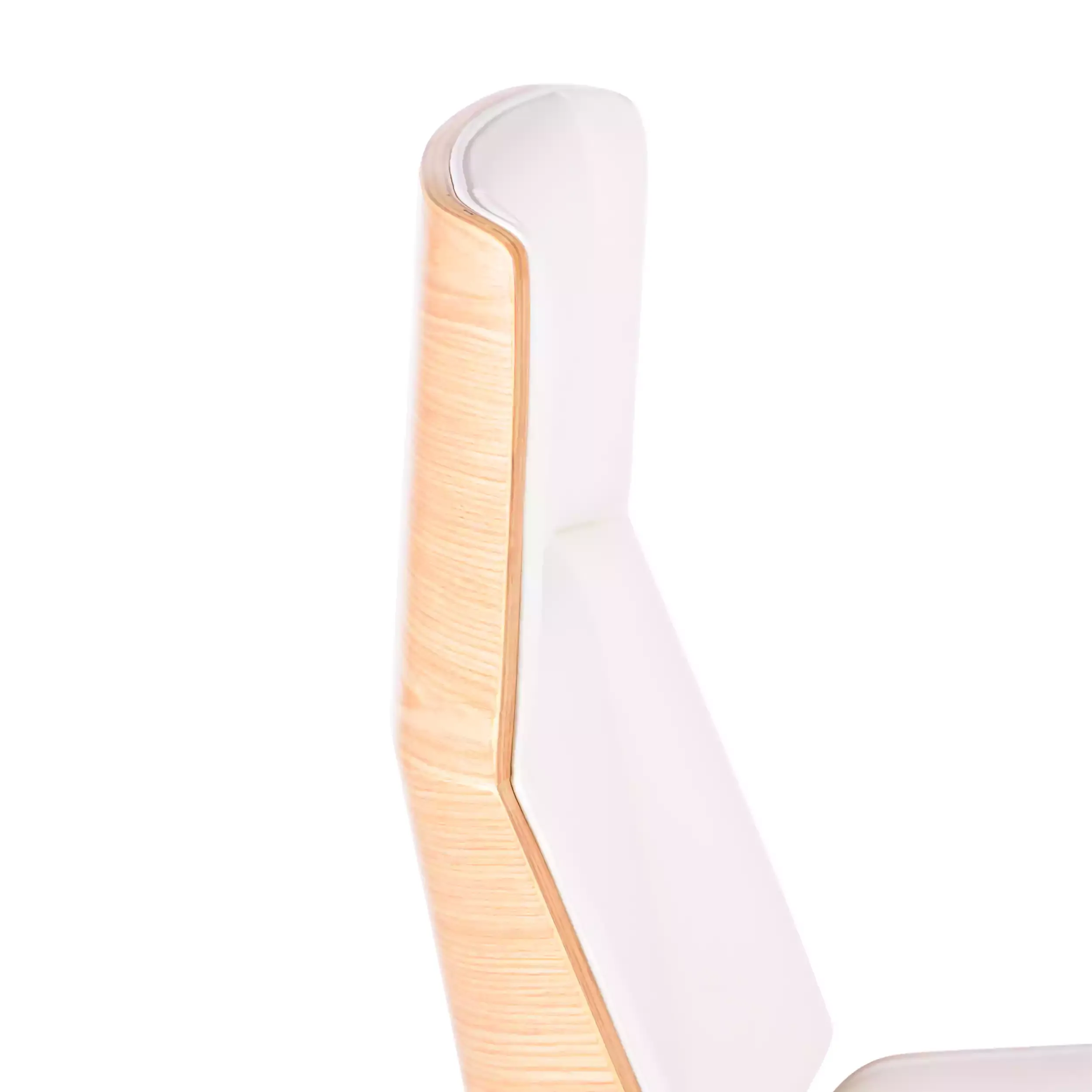 Sedia da ufficio Nordic Highback in acero ed ecopelle bianca - Mobilie Design