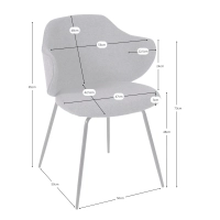 Cadeira de jantar estofada Hope - Cadeiras estofadas - Mueble Design