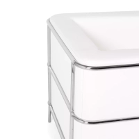 Torino 1-sitziges modernes Sofa aus Leder und verchromtem Stahl - Mobelarium