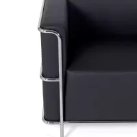 Divano Torino a 2 posti in ecopelle e acciaio cromato 🛋️ - Mobilie Design