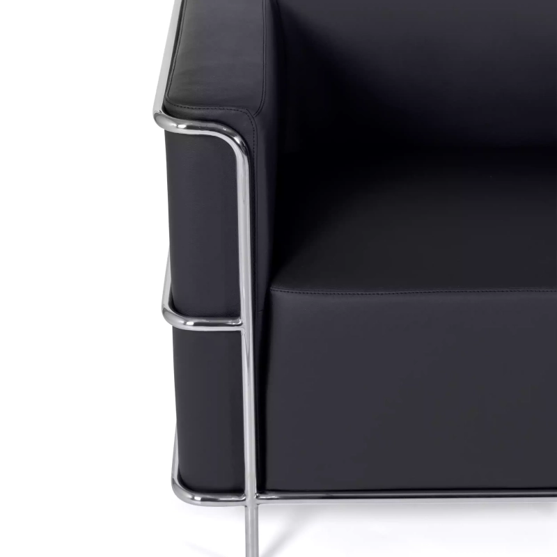 Sofá Torino 2 plazas en polipiel y acero cromado 🛋️ - Mueble Design