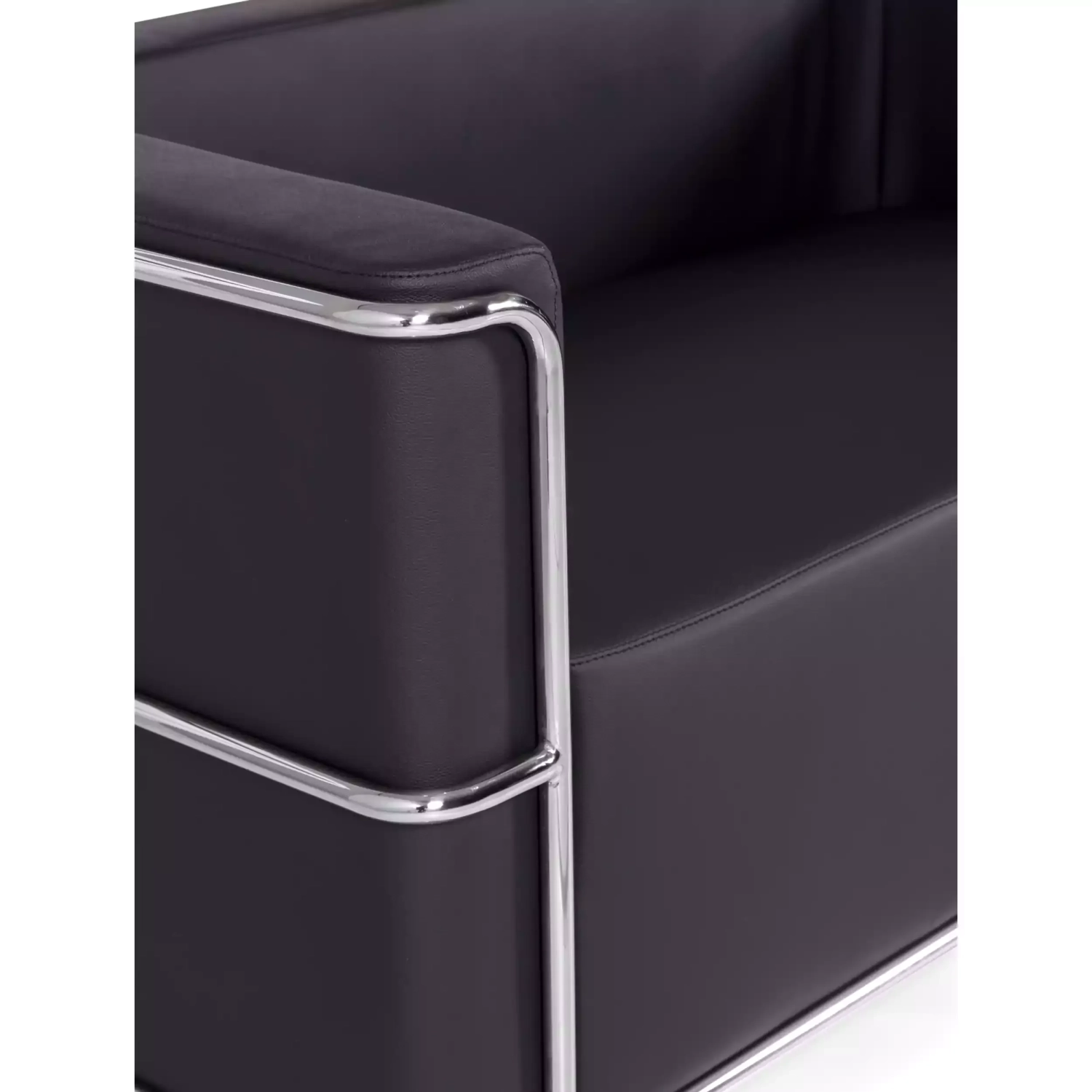 2-Sitzer-Sofa Torino aus Ökoleder und verchromtem Stahl 🛋️ - Mobelarium