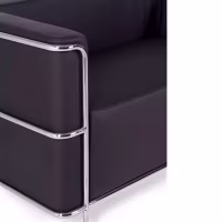 Torino 2-sitssoffa i ekoläder och förkromat stål 🛋️ - Mobelarium
