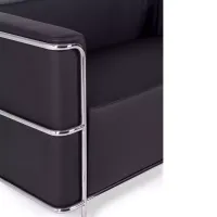 Divano Torino a 2 posti in ecopelle e acciaio cromato 🛋️ - Mobilie Design