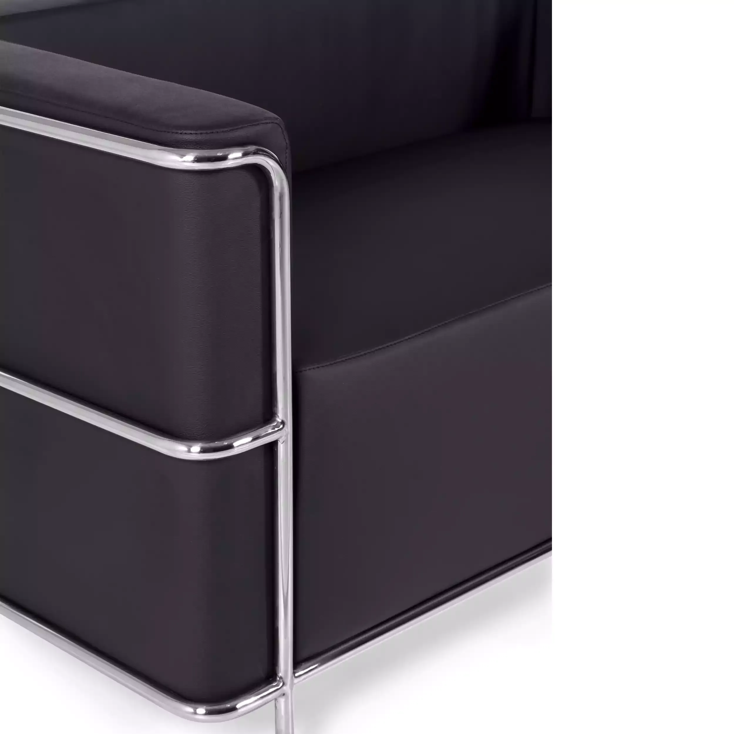 Divano Torino a 2 posti in ecopelle e acciaio cromato 🛋️ - Mobilie Design