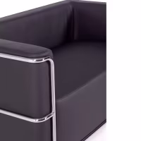 Torino 2-sitssoffa i ekoläder och förkromat stål 🛋️ - Mobelarium