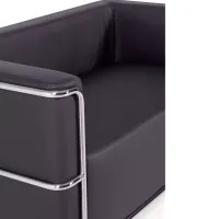 Divano Torino a 2 posti in ecopelle e acciaio cromato 🛋️ - Mobilie Design