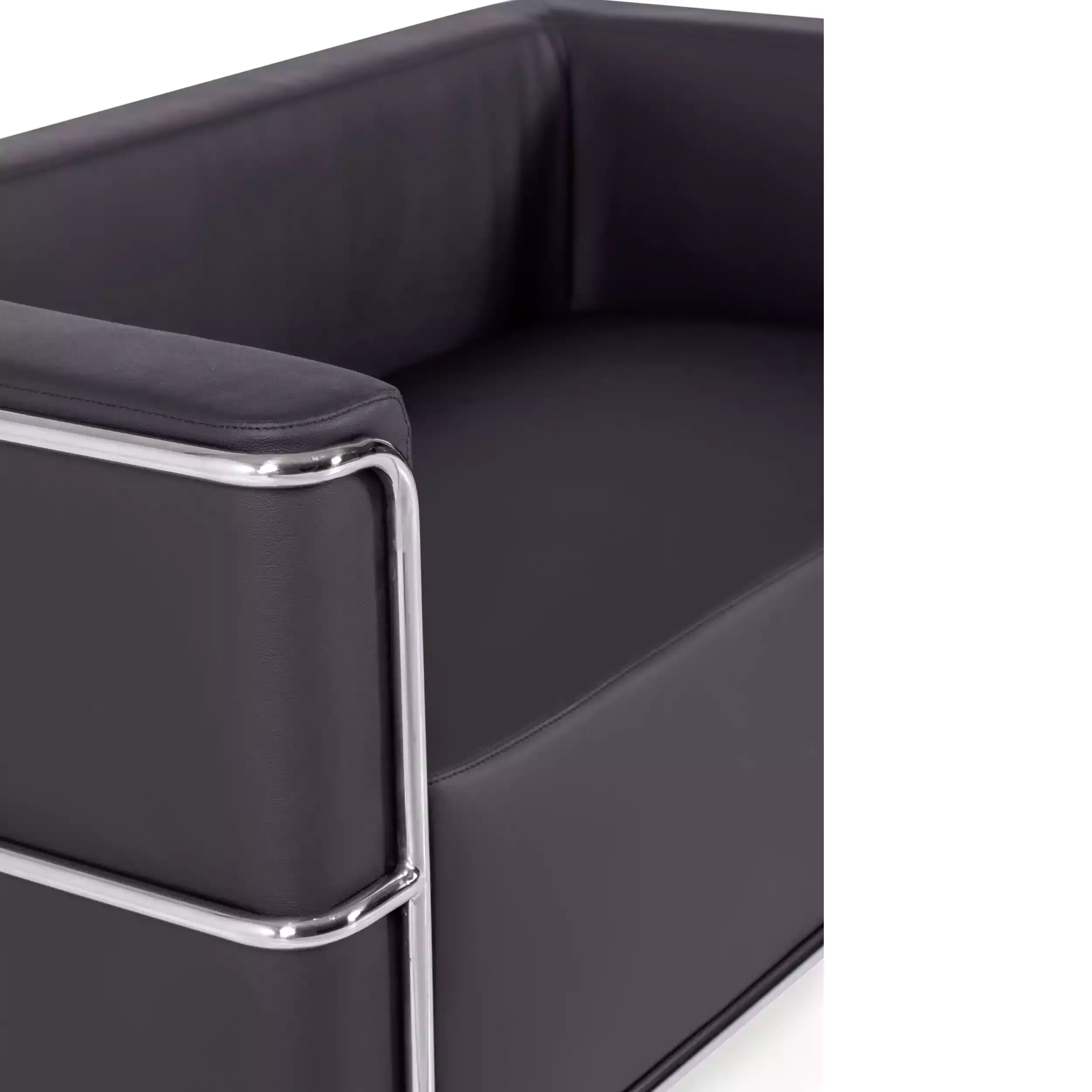 Divano Torino a 2 posti in ecopelle e acciaio cromato 🛋️ - Mobilie Design