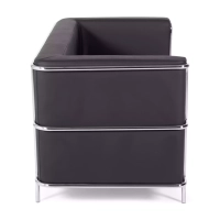 Sofá Torino 2 plazas en polipiel y acero cromado 🛋️ - Mueble Design