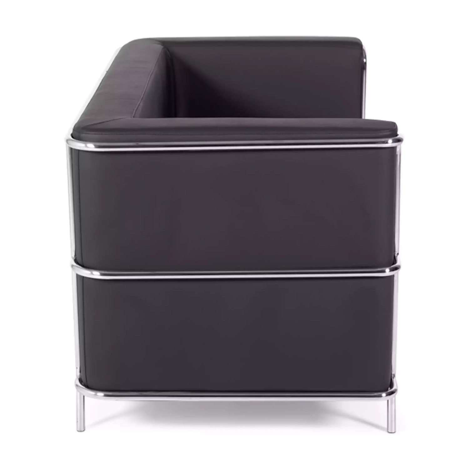 Torino 2-sitssoffa i ekoläder och förkromat stål 🛋️ - Mobelarium