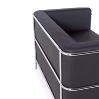 Dvoumístná pohovka Torino z ekokůže a chromované oceli 🛋️ - Mobelarium