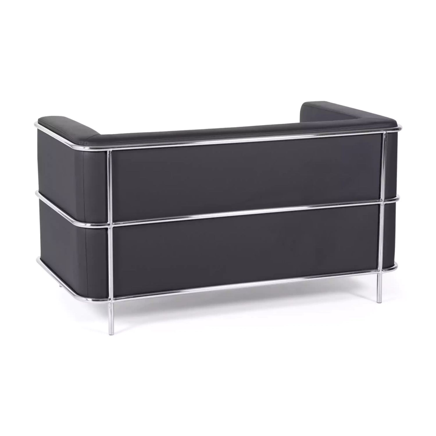 2-Sitzer-Sofa Torino aus Ökoleder und verchromtem Stahl 🛋️ - Mobelarium