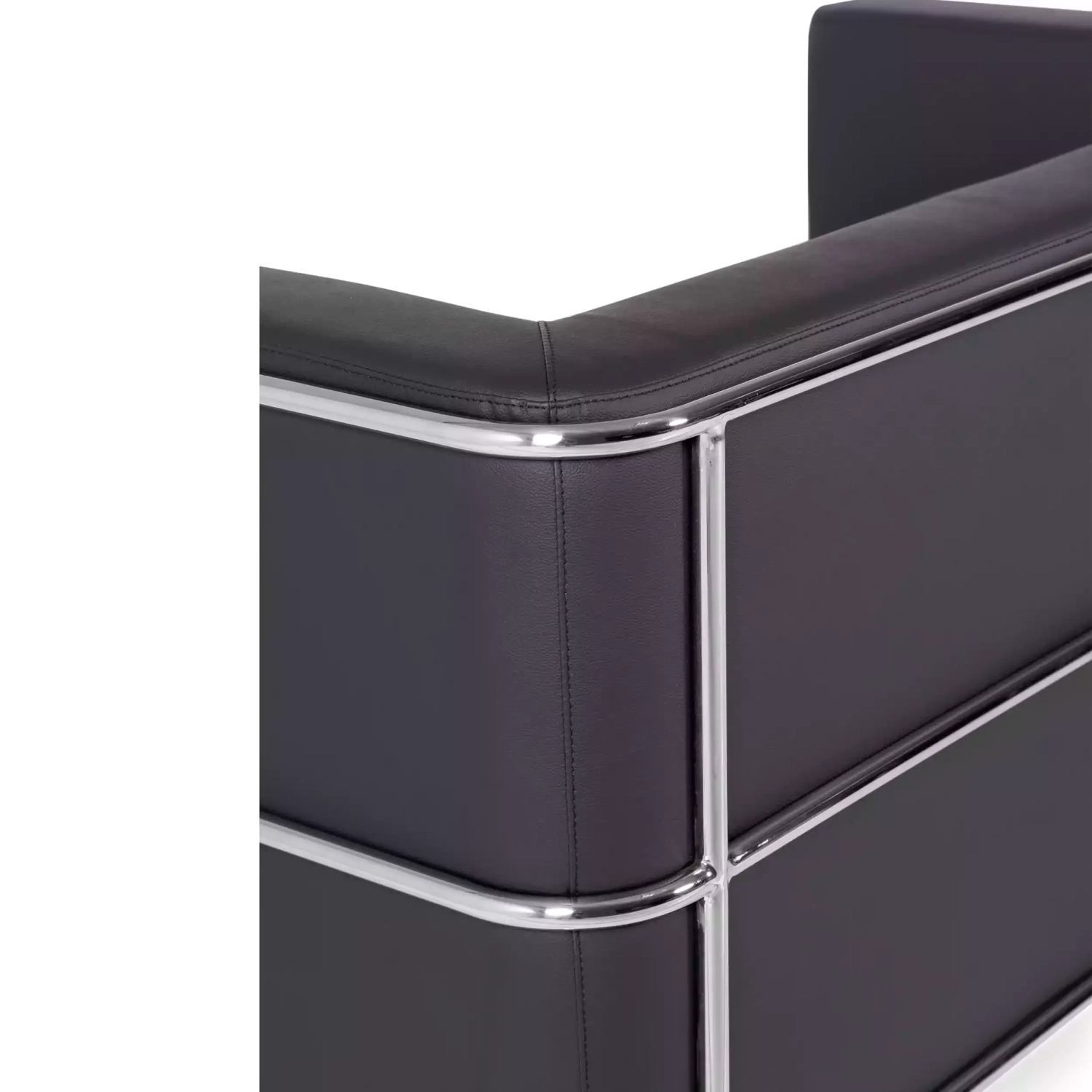 2-Sitzer-Sofa Torino aus Ökoleder und verchromtem Stahl 🛋️ - Mobelarium