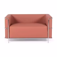 Divano Torino a 2 posti in ecopelle e acciaio cromato 🛋️ - Mobilie Design