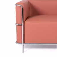 Divano Torino a 2 posti in ecopelle e acciaio cromato 🛋️ - Mobilie Design
