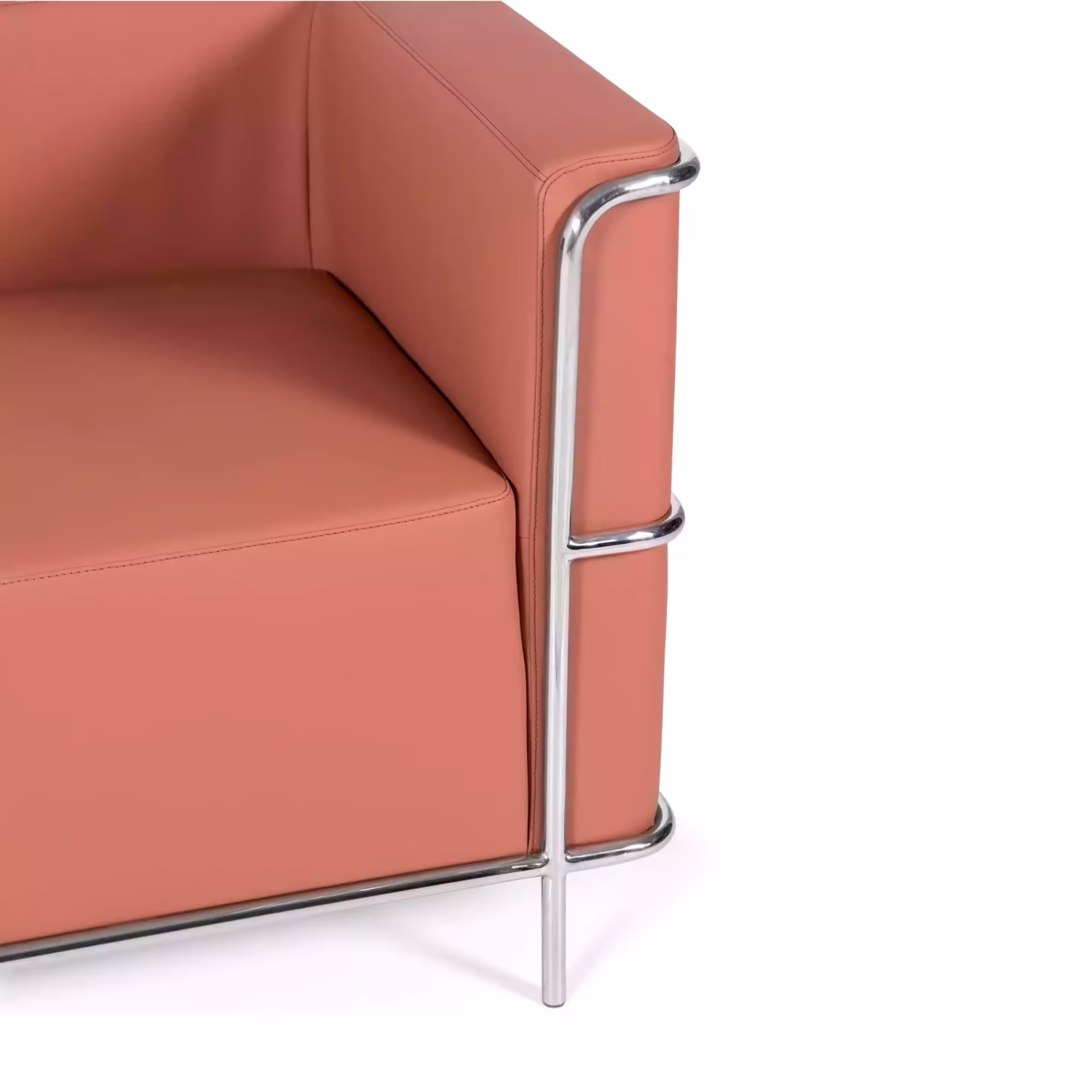 Divano Torino a 2 posti in ecopelle e acciaio cromato 🛋️ - Mobilie Design