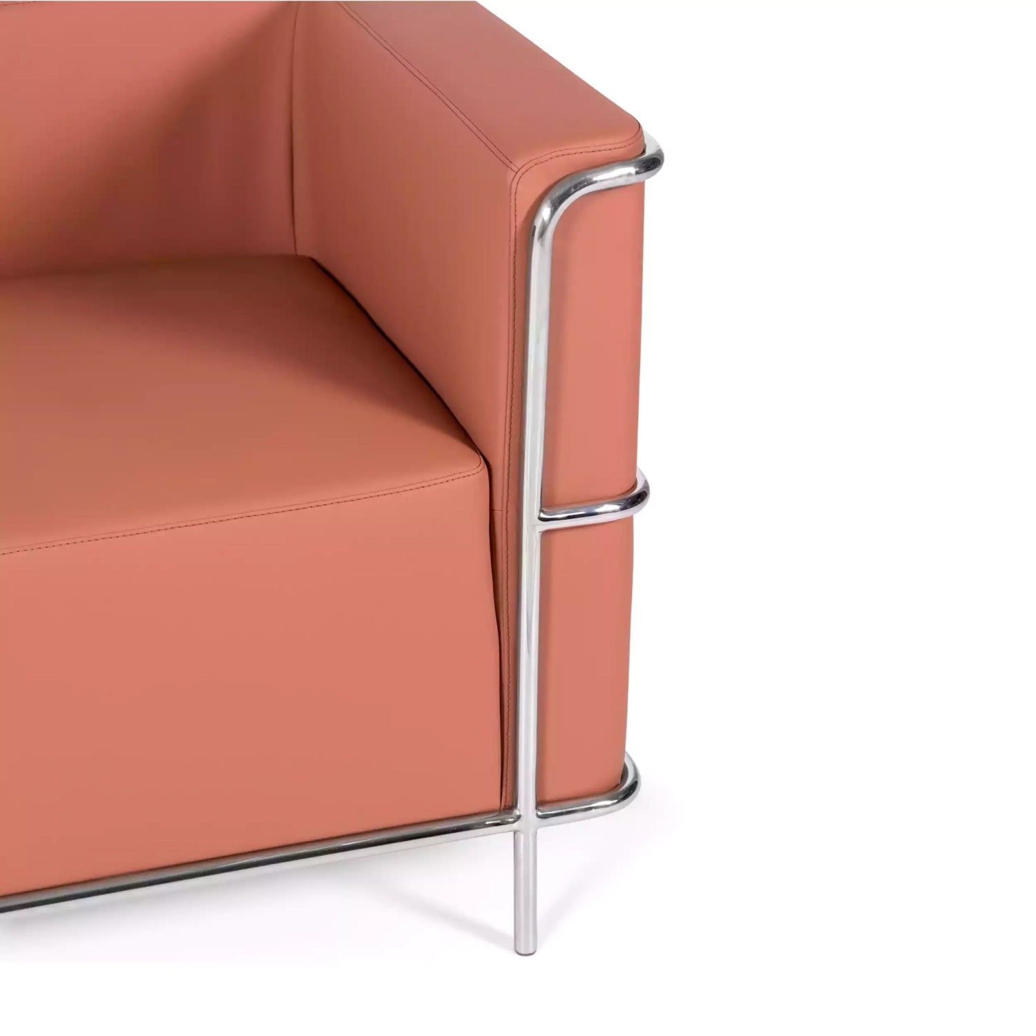 Sofá Torino 2 plazas en polipiel y acero cromado 🛋️ - Mueble Design