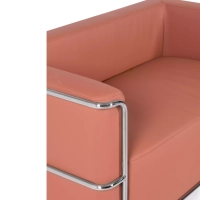 Canapé 2 places Torino en éco-cuir et acier chromé 🛋️ - Meubles Concept