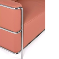 Canapé 2 places Torino en éco-cuir et acier chromé 🛋️ - Meubles Concept