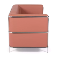 Canapé 2 places Torino en éco-cuir et acier chromé 🛋️ - Meubles Concept