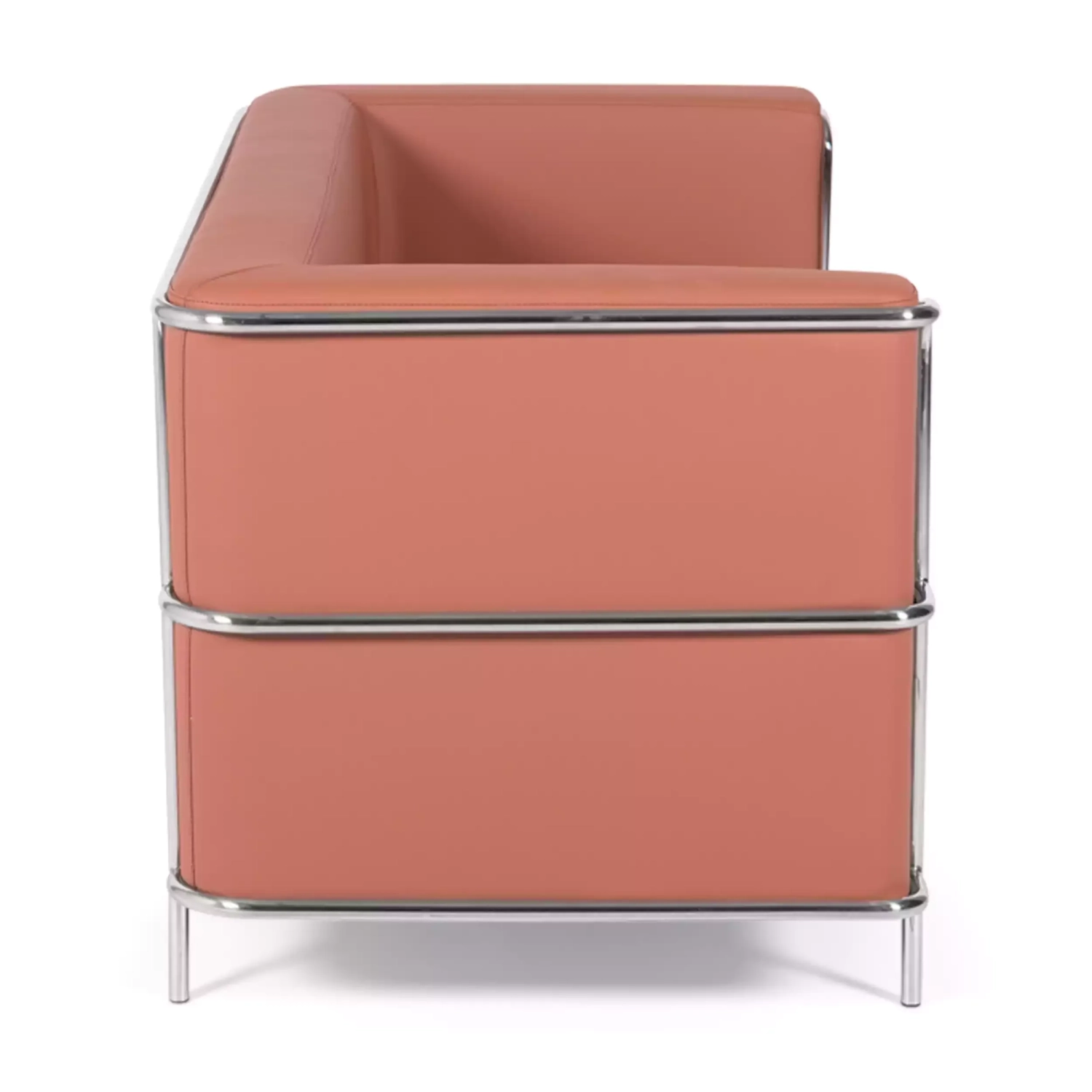 Dvoumístná pohovka Torino z ekokůže a chromované oceli 🛋️ - Mobelarium