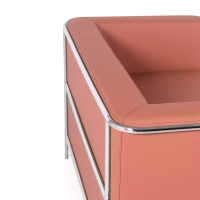 Torino 2-sitssoffa i ekoläder och förkromat stål 🛋️ - Mobelarium