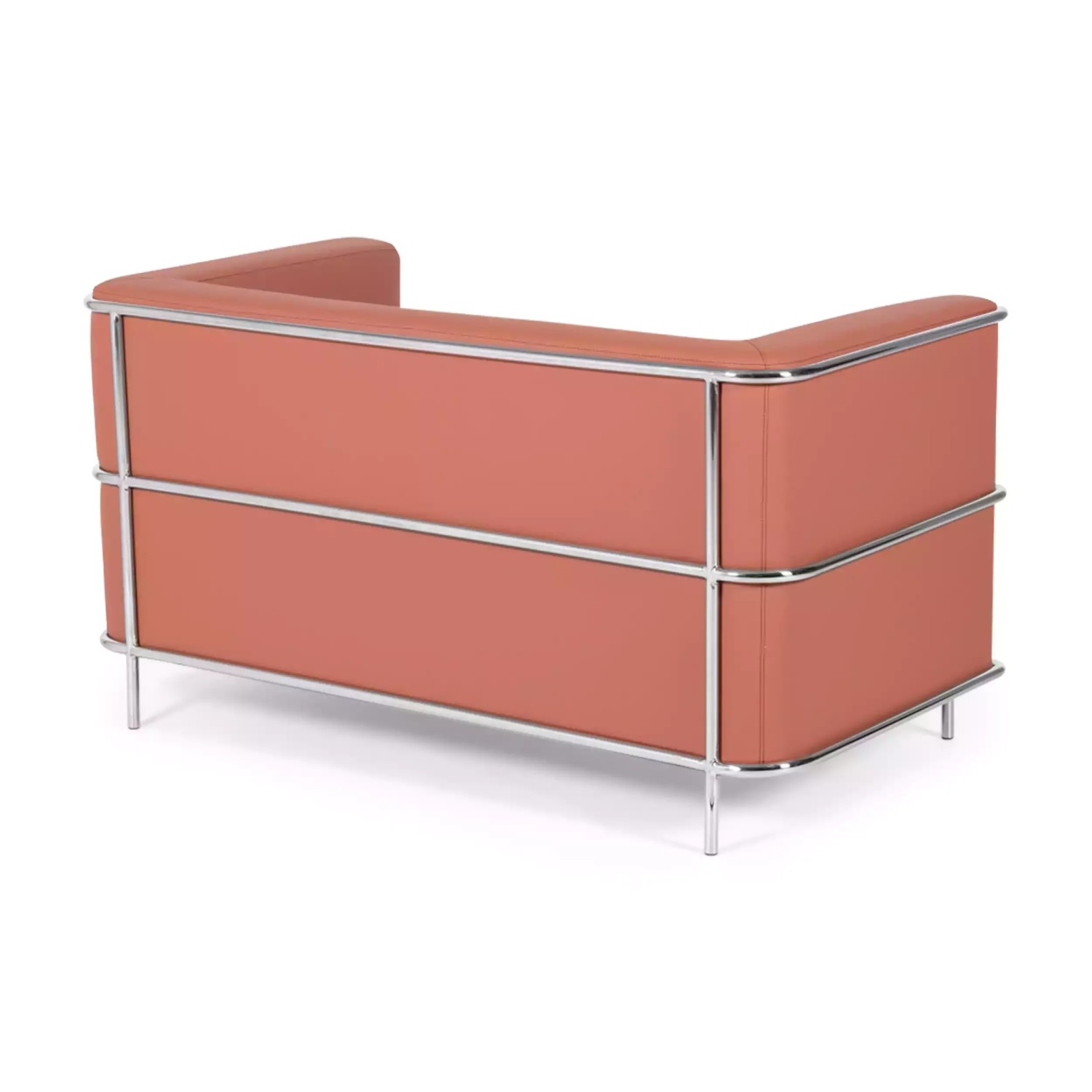 Dvoumístná pohovka Torino z ekokůže a chromované oceli 🛋️ - Mobelarium