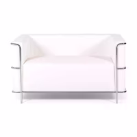 Divano Torino a 2 posti in ecopelle e acciaio cromato 🛋️ - Mobilie Design