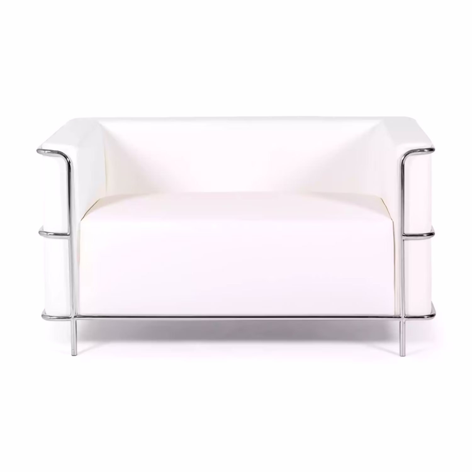Divano Torino a 2 posti in ecopelle e acciaio cromato 🛋️ - Mobilie Design