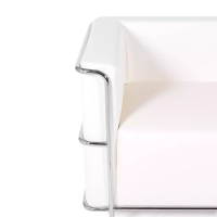Torino 2 seater sofa in eco-leather and chromed steel 🛋️ - Mueble Design