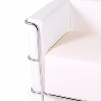 Divano Torino a 2 posti in ecopelle e acciaio cromato 🛋️ - Mobilie Design