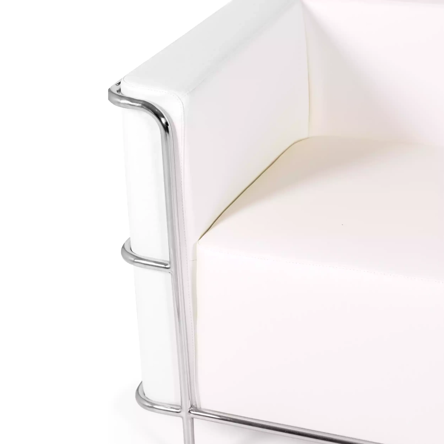 Canapé 2 places Torino en éco-cuir et acier chromé 🛋️ - Meubles Concept