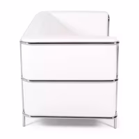 Divano Torino a 2 posti in ecopelle e acciaio cromato 🛋️ - Mobilie Design
