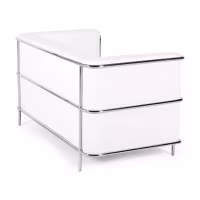 Divano Torino a 2 posti in ecopelle e acciaio cromato 🛋️ - Mobilie Design