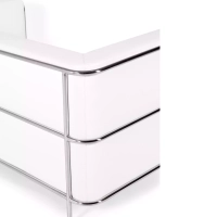 2-osobowa sofa Torino z ekoskóry i chromowanej stali 🛋️ - Mobelarium