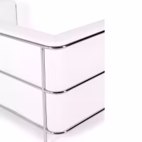 Divano Torino a 2 posti in ecopelle e acciaio cromato 🛋️ - Mobilie Design