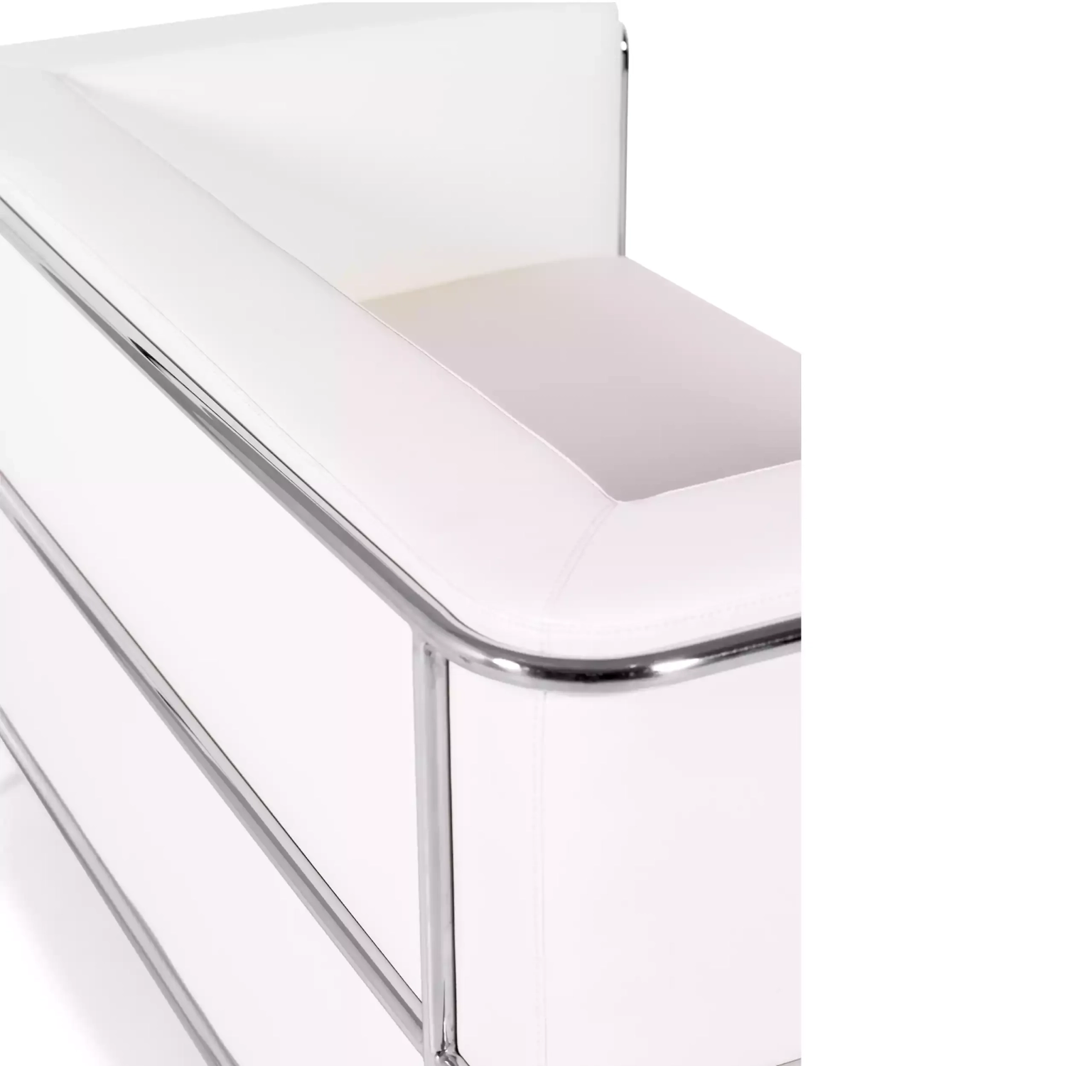 2-Sitzer-Sofa Torino aus Ökoleder und verchromtem Stahl 🛋️ - Mobelarium