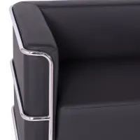 Divano Torino a 3 posti in ecopelle e acciaio cromato - Mobilie Design