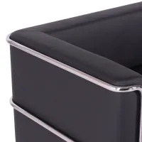 Divano Torino a 3 posti in ecopelle e acciaio cromato - Mobilie Design